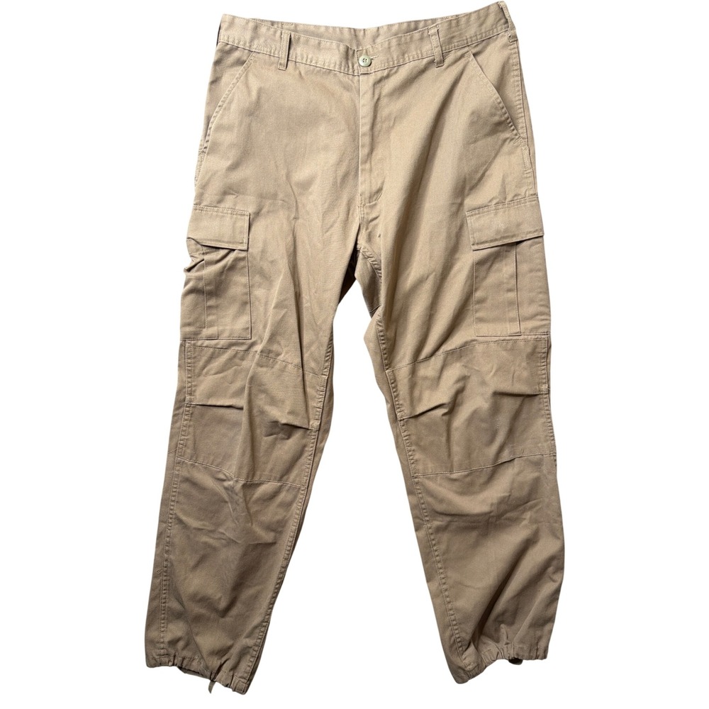 Rothco Cargo Pants Mens Large Regular B.D.U. Khaki Tan Tactical Utility Pockets